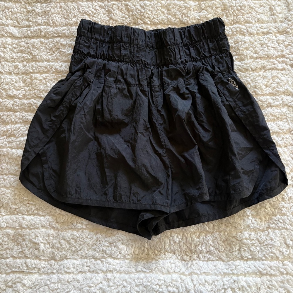 Free People Movement The Way‎ Home Shorts Black High Rise Running Athletic Sz M